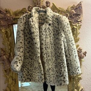 Vintage Faux Fur Leopard Print Coat
